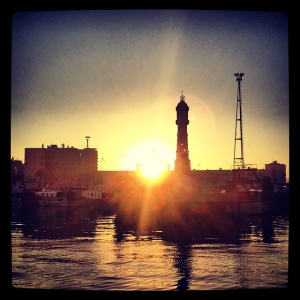 Sunrise in Port Vell, Barcelona